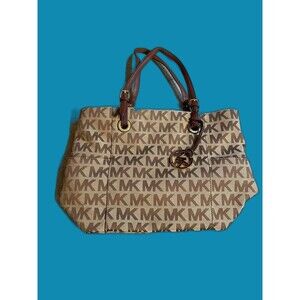 michael kors jet set signature logo tote handbag